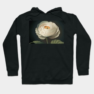 Floral Garden Botanical Print with Ranunculus Hoodie